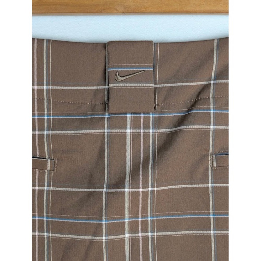 Nike Golf Skort Women 6 Brown Plaid Nike Fit Dry Pleated Mini Skirt Summer 09 - Picture 7 of 9
